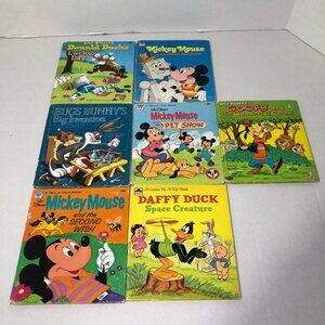 Lot 7 VTG Tell-A-Tale 60's 70's  Hardcover Children's Books Disney Looney Tunes